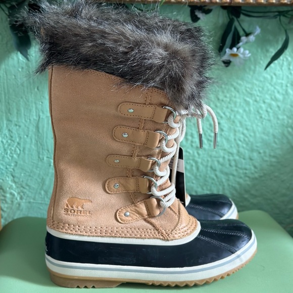NWT SOREL Joan of Arctic Faux Fur Waterproof Snow Boots sz 7.5 8 - Picture 3 of 10